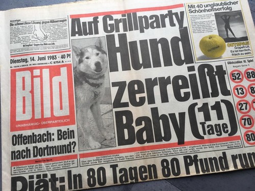 Bildzeitung 1983 juni - bildzeitung, 14.06.1983