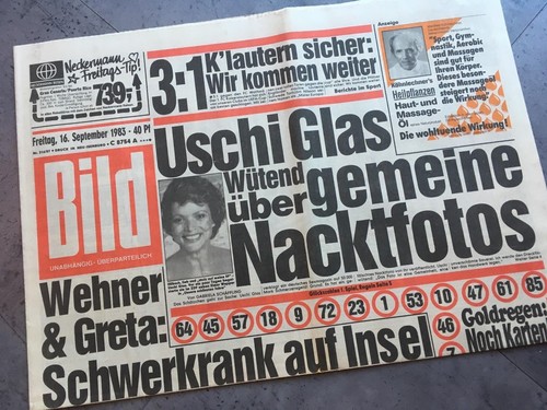 Bildzeitung 1983 - bildzeitung, 16.09.1983