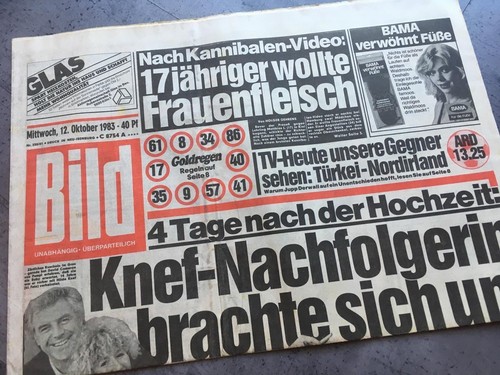 Bildzeitung 1983 oktober - 12.10.1983,