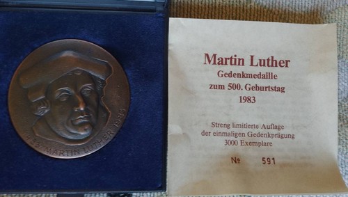 Bronze medaille luther - bronze, medaille,