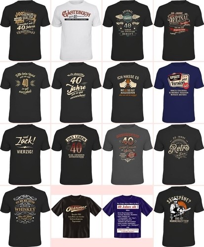 Geburtstag herren shirt - 40.geburtstag, t-shirt