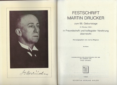 Festschrift martin drucker - martin, zum