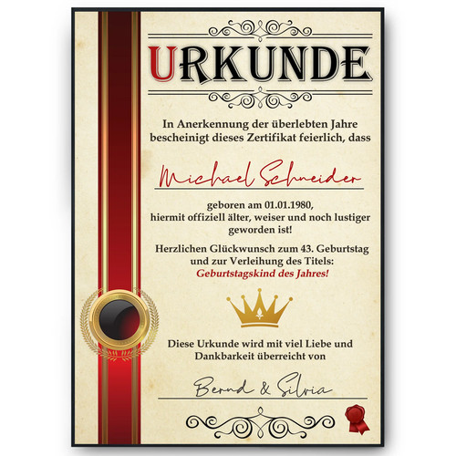 Geburtstag geschenk - 43.,