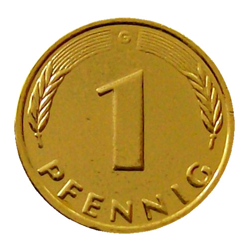 Pfennig karat vergoldet - 1,