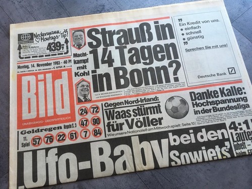 Bildzeitung 1983 - bildzeitung, 14.11.1983