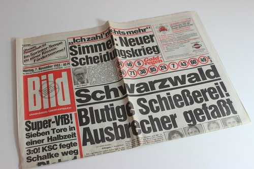Bildzeitung 1983 - bildzeitung, 07.11.1983