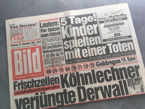 Bildzeitung 1983 - bildzeitung, 10.12.1983