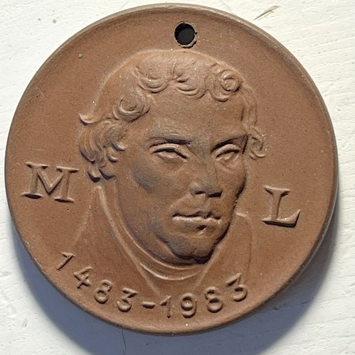 Luther porzellan medaille 1983 - luther, porzellan-medaille